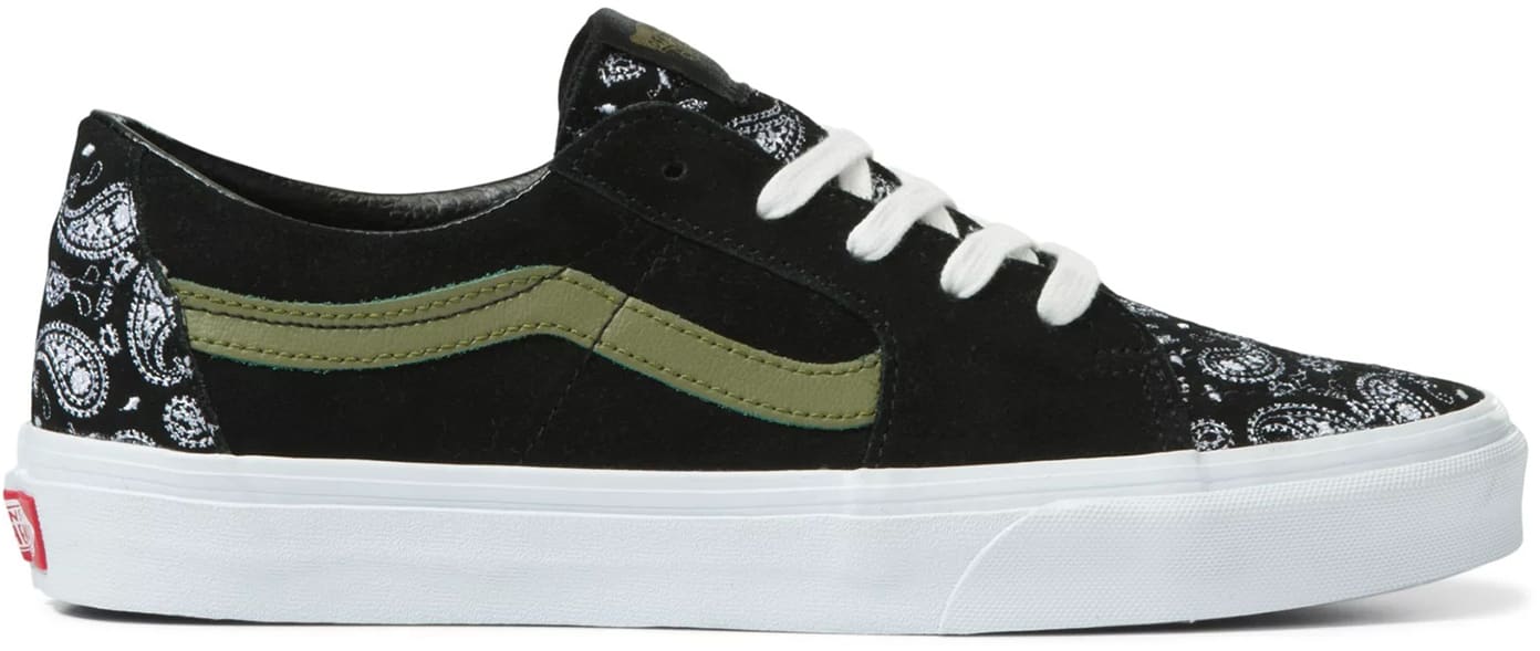 Vans Sk8-Low Paisley Suede Black Green