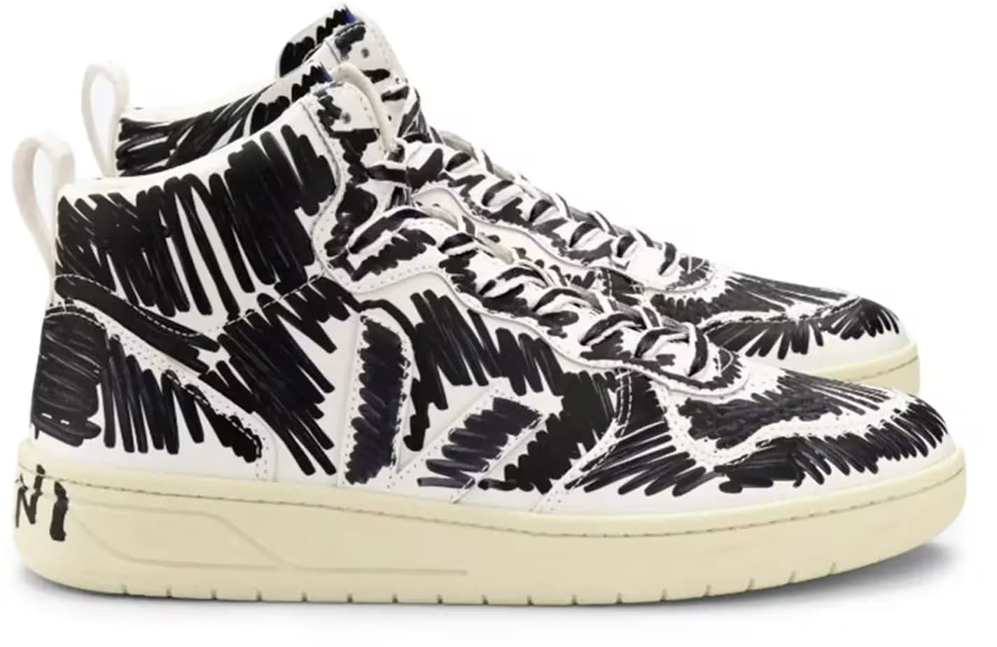 Veja V-15 Leather x Marni Black