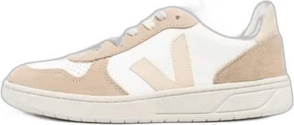 Veja V-10 Chromefree Leather White Sable Sahara