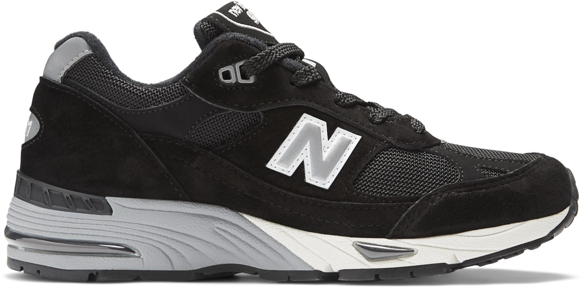 New Balance 991 MiUK Black Silver (Women's)