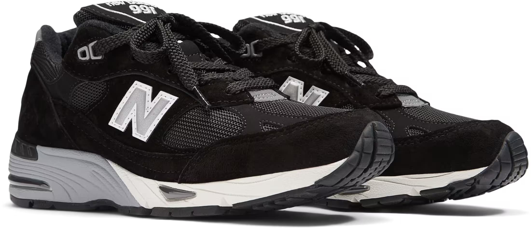 New Balance 991 MiUK Black Silver (Women's)