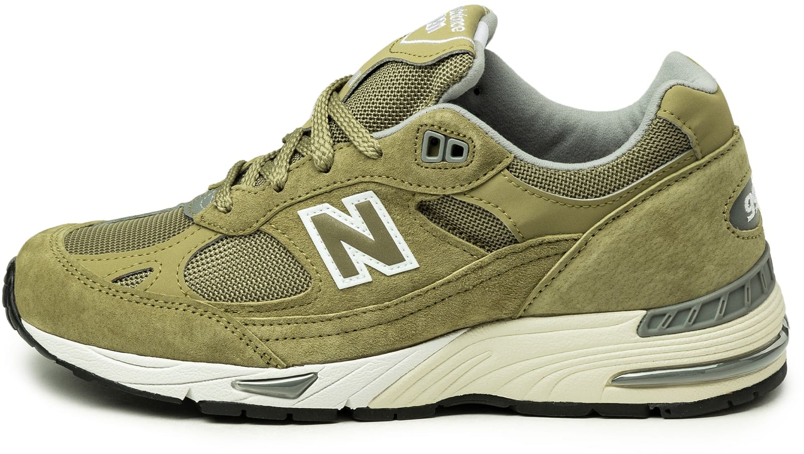 New Balance 991 MiUK Green Moss Cloud Cream (Women's)