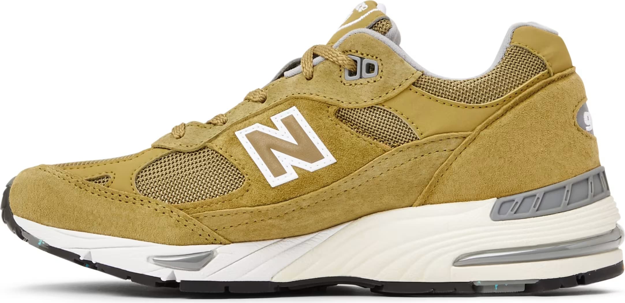 New Balance 991 MiUK Green Moss Cloud Cream (Women's)