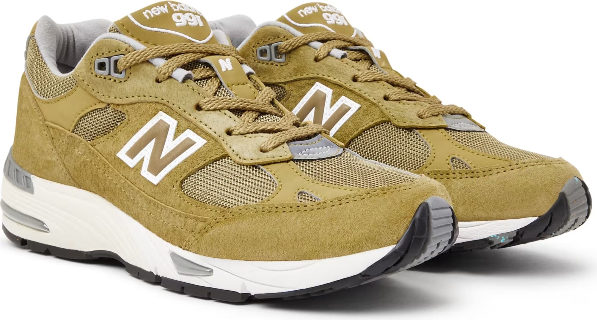New Balance 991 MiUK Green Moss Cloud Cream (Women's)