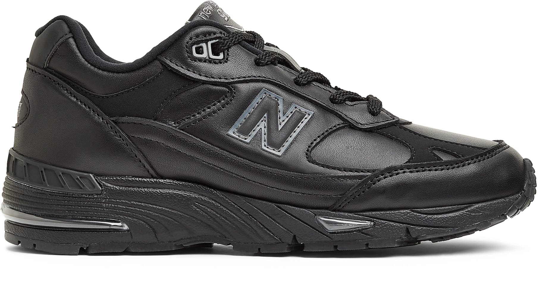 New Balance 991 Leather Black Grey (Women's)