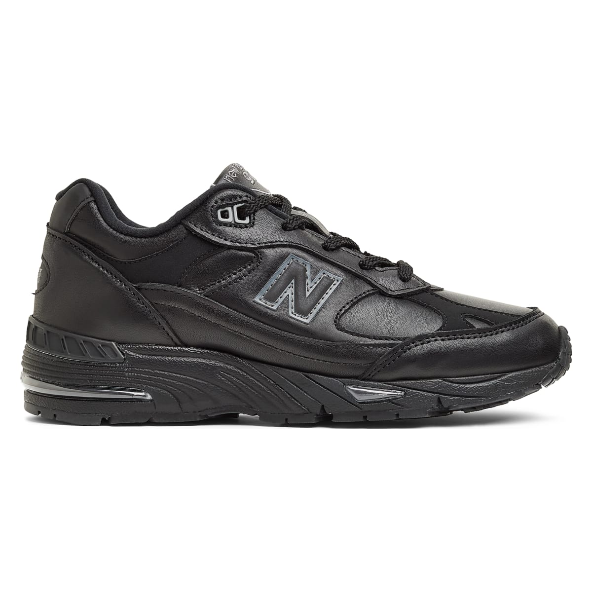 New Balance 991 Leather Black Grey (Women's)