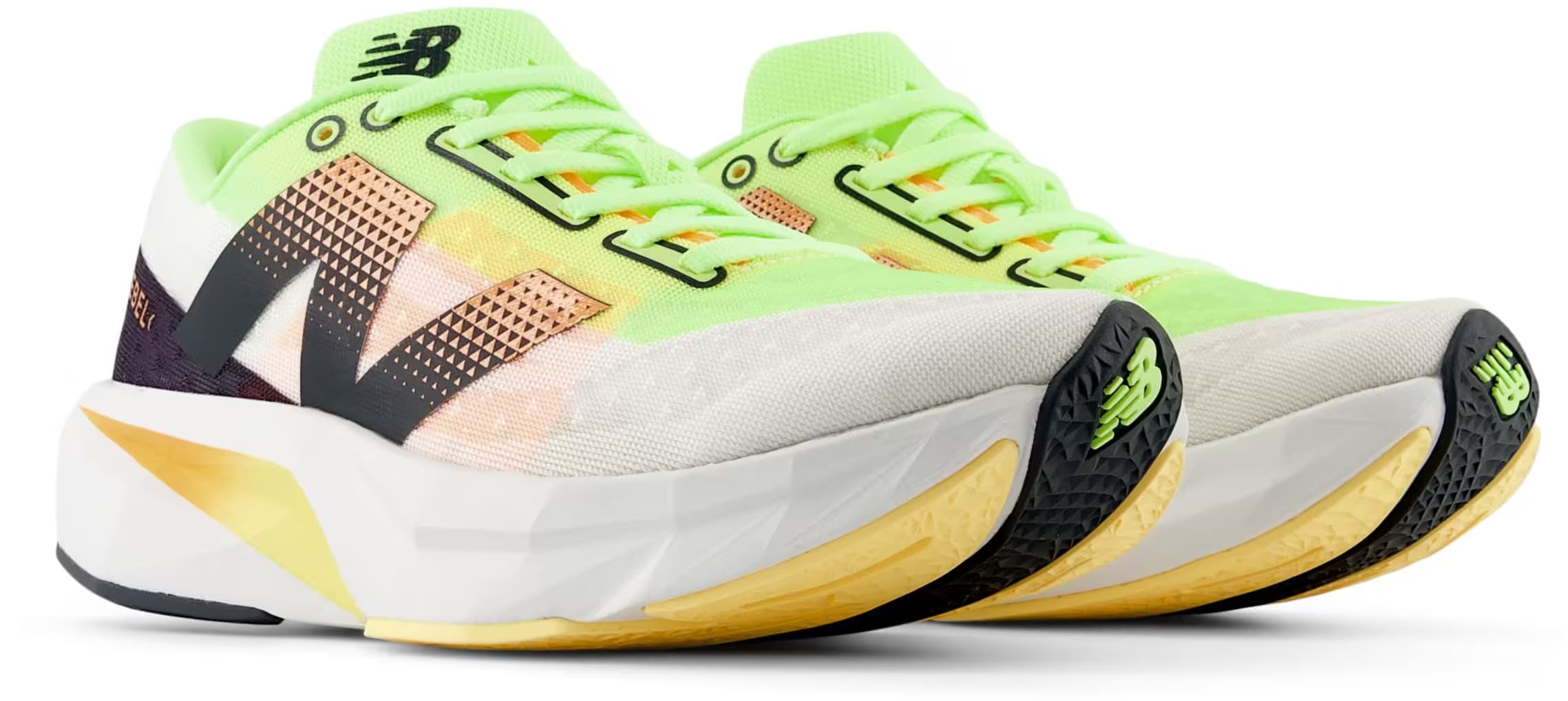 New Balance FuelCell Rebel v4 White Bleached Lime Glow (Women's)