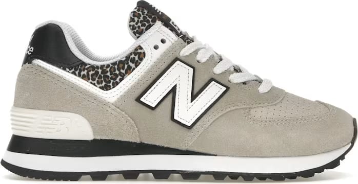 New Balance 574 Grey Black Leopard Print (Women's)