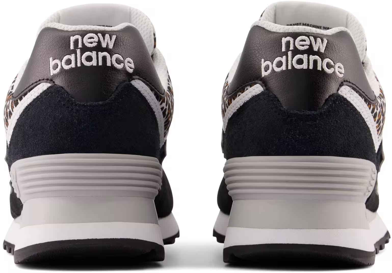 New Balance 574 Black Beige Leopard Print (Women's)