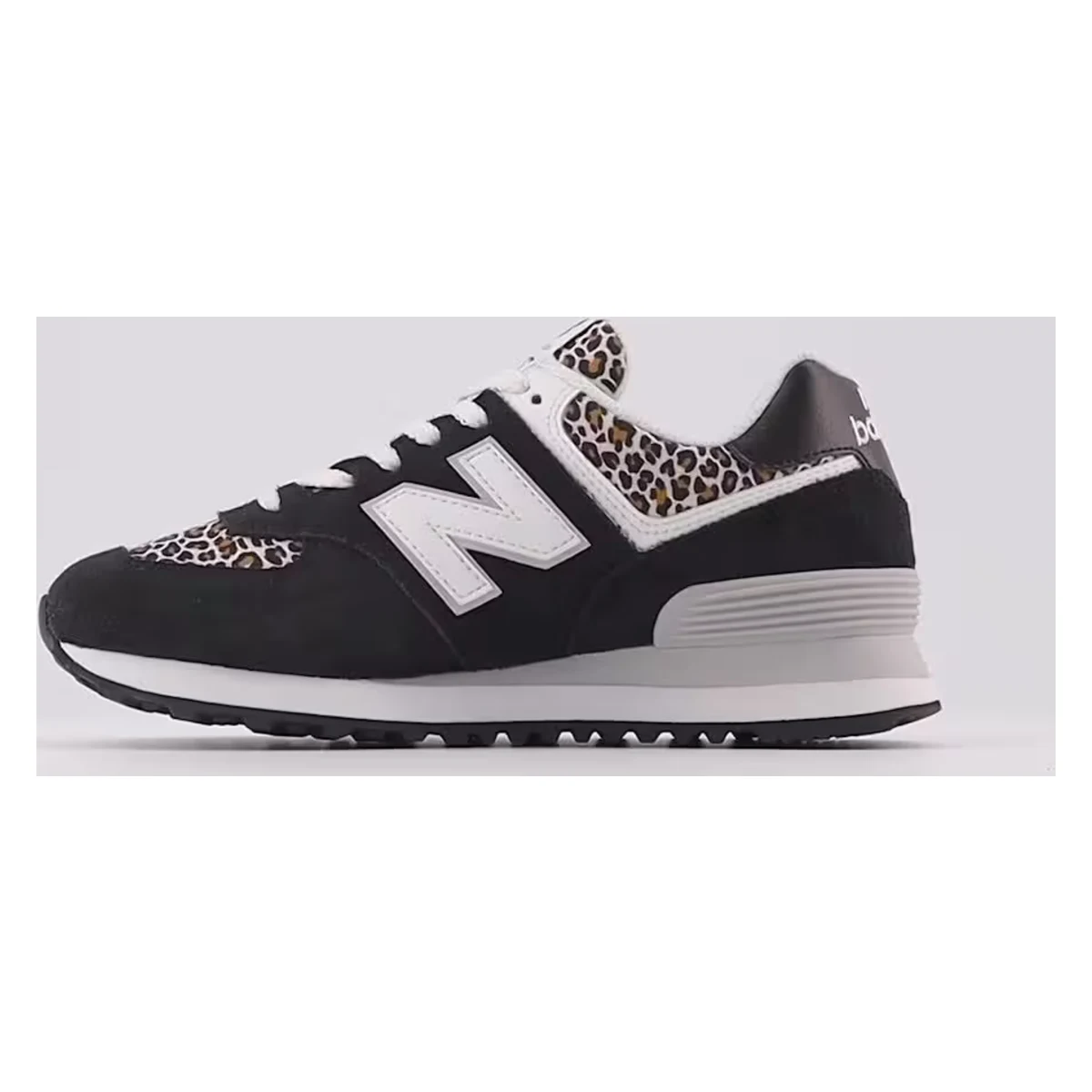 New Balance 574 Black Beige Leopard Print (Women's)