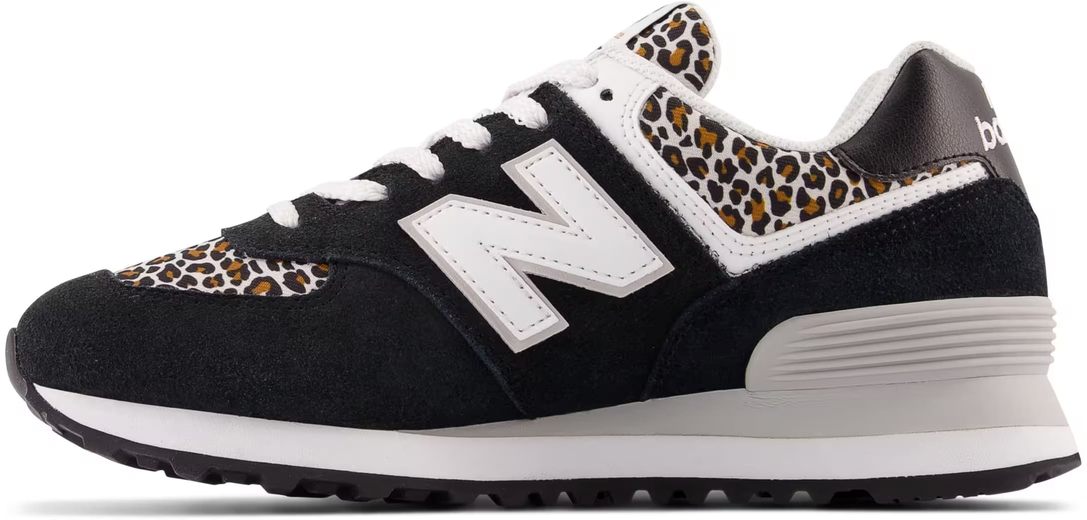 New Balance 574 Black Beige Leopard Print (Women's)