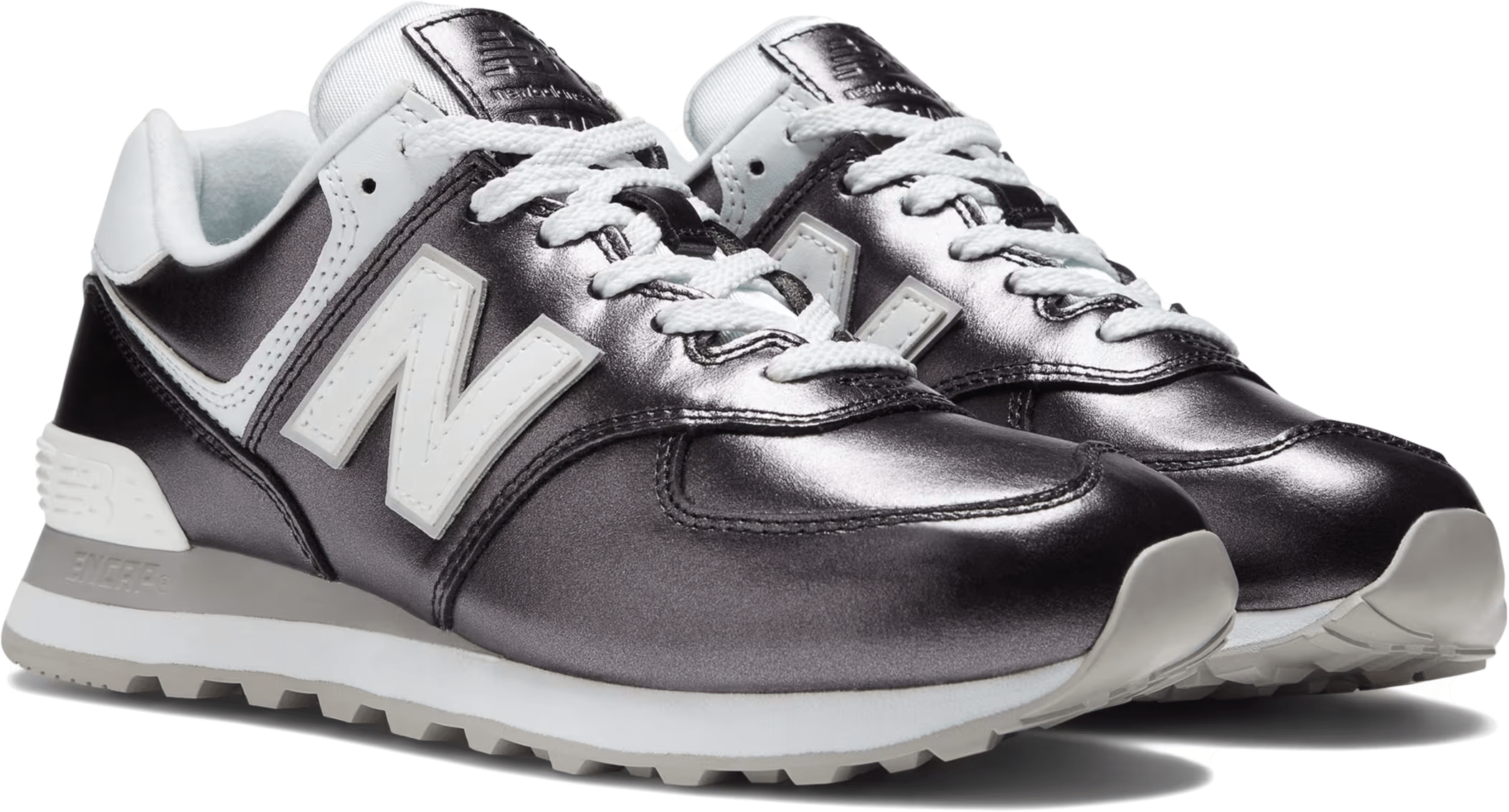 New Balance 574v2 Black Metallic White (Women's)