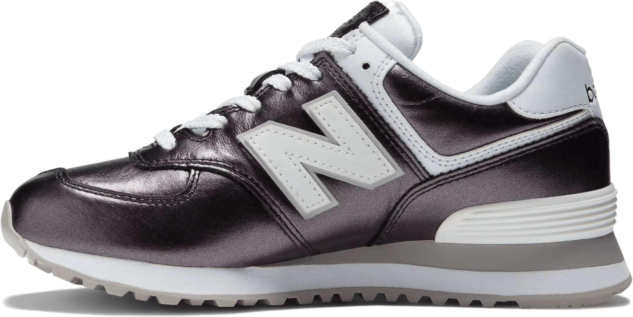 New Balance 574v2 Black Metallic White (Women's)