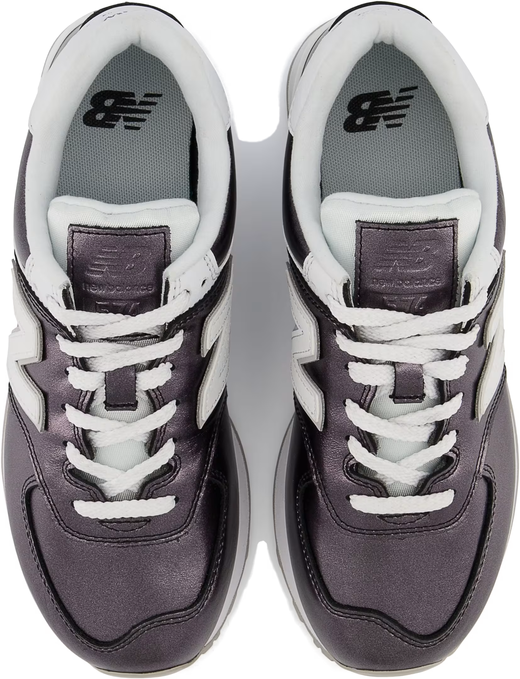New Balance 574v2 Black Metallic White (Women's)