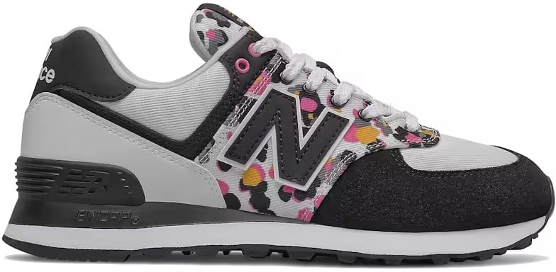 New Balance 574 White Black Camo (Women's)