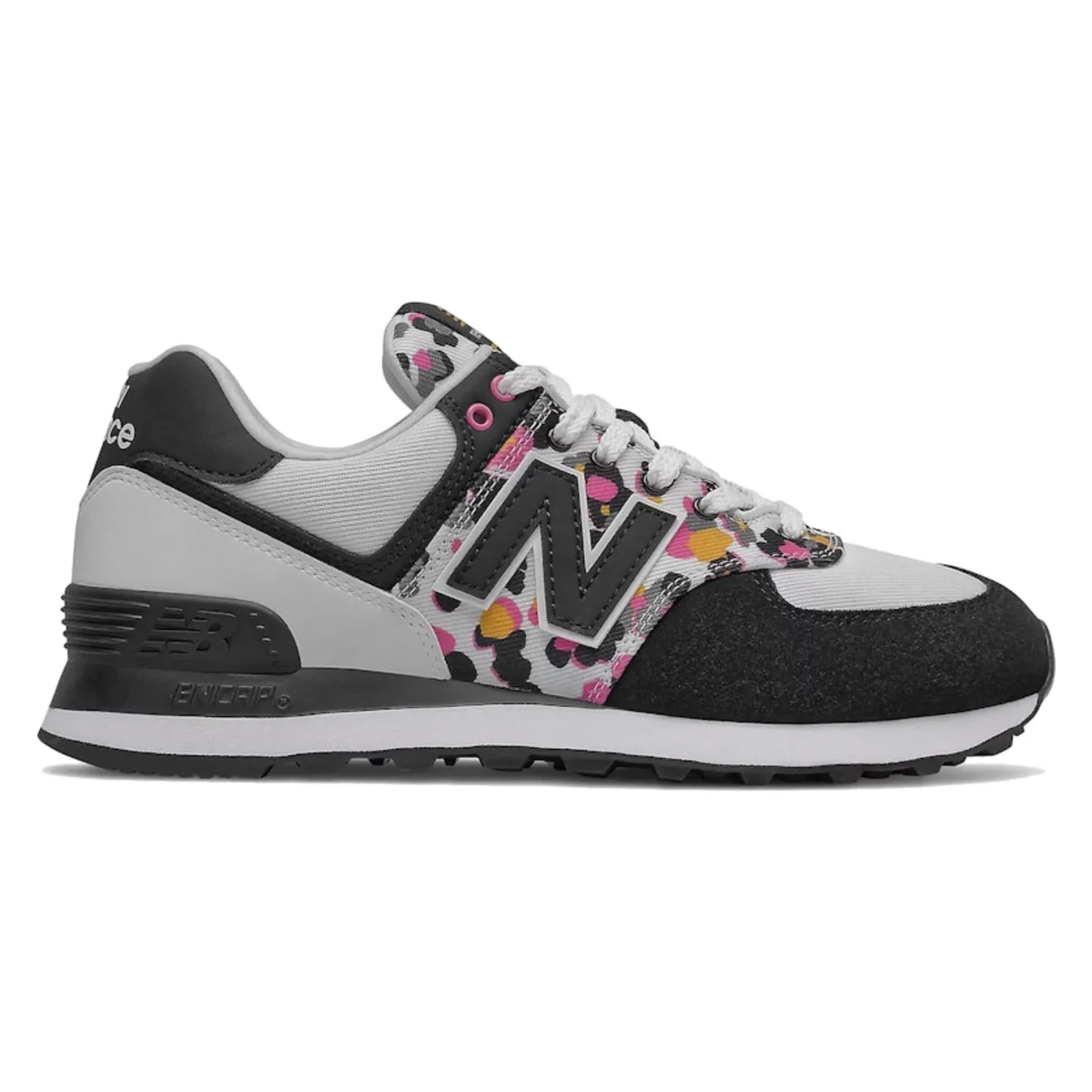New Balance 574 White Black Camo (Women's)