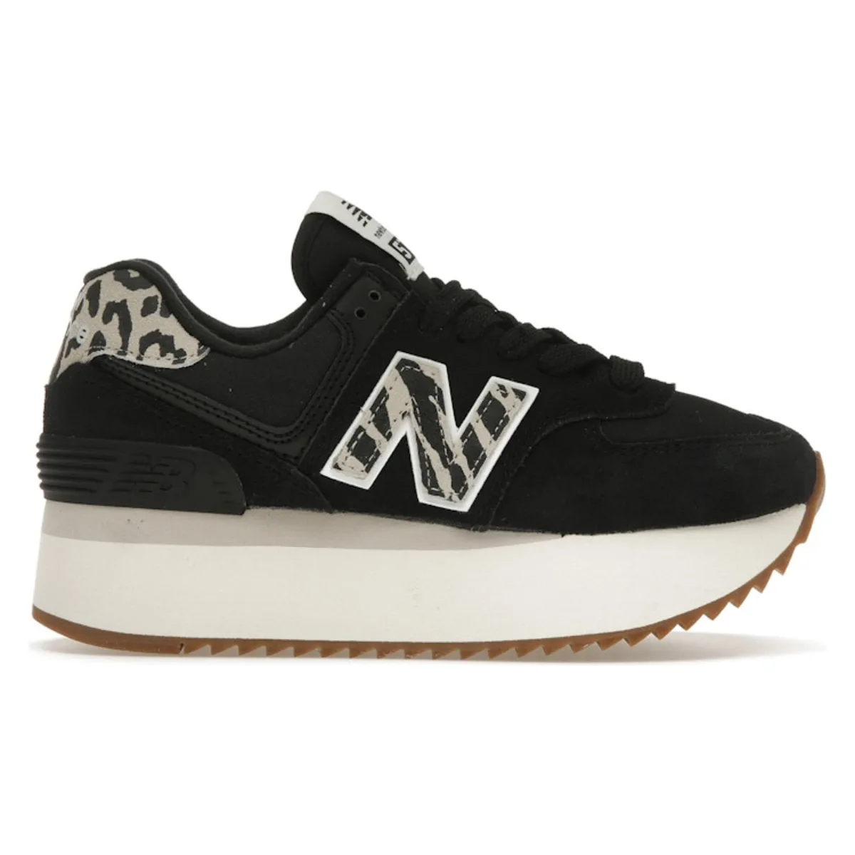 New Balance 574 Plus Black Animal Print (Women's)