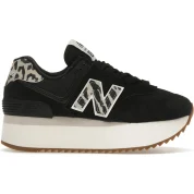 New Balance 574 Plus Black Animal Print (Women's)