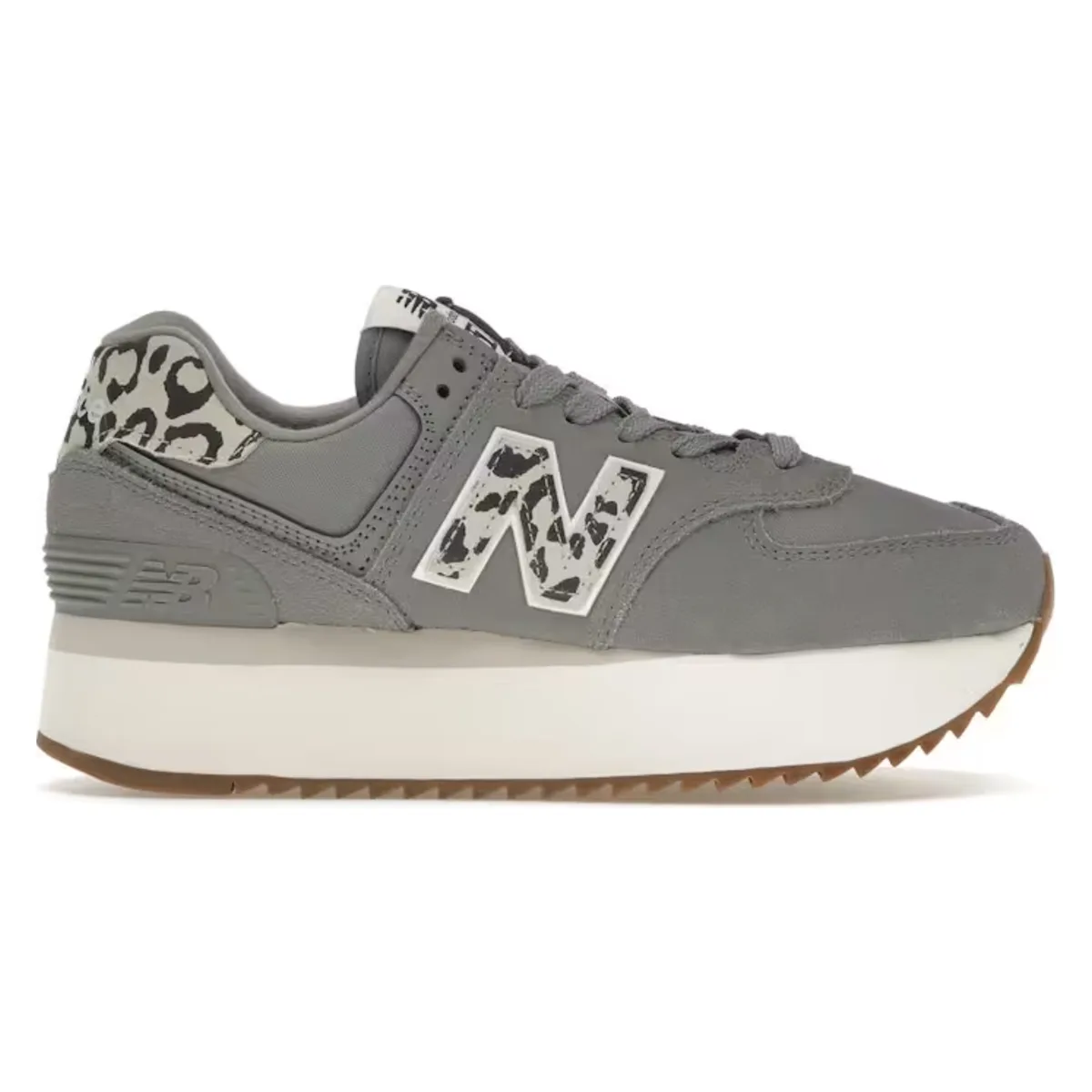 New Balance 574 Plus Shadow Grey Leopard Print (Women's)