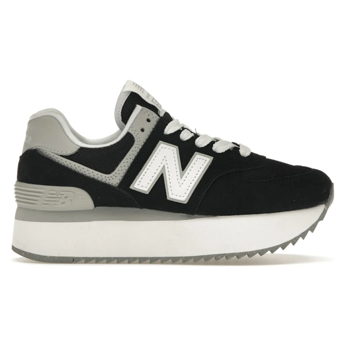 New Balance 574 Plus Black Grey (Women's)