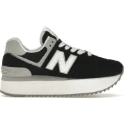 New Balance 574 Plus Black Grey (Women's)