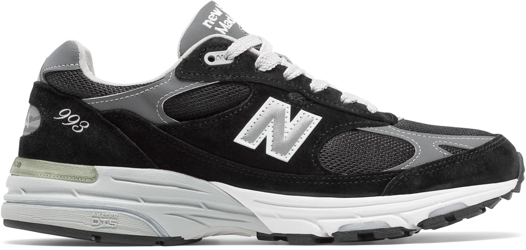 New Balance 993 MiUSA Black Grey (Women's)