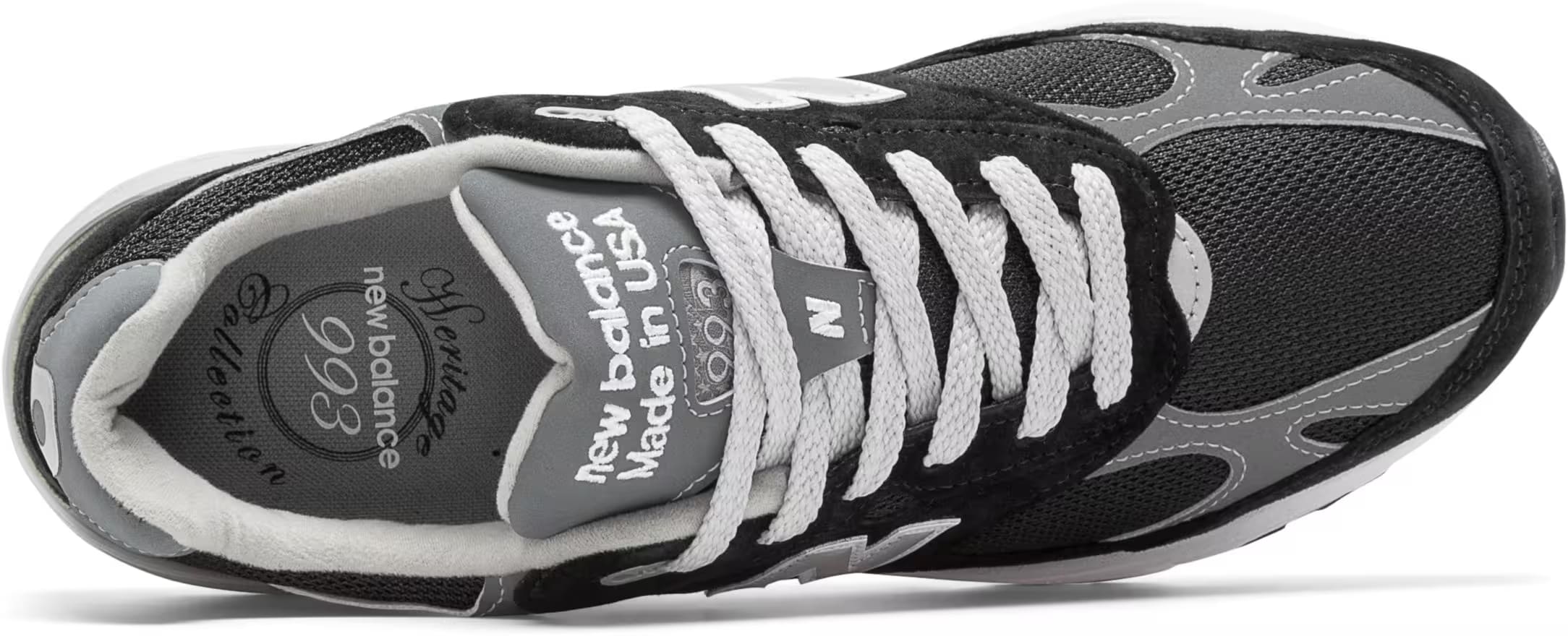 New Balance 993 MiUSA Black Grey (Women's)