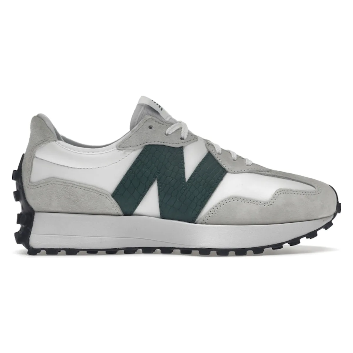 New Balance 327 White Nightwatch Green (Women's)
