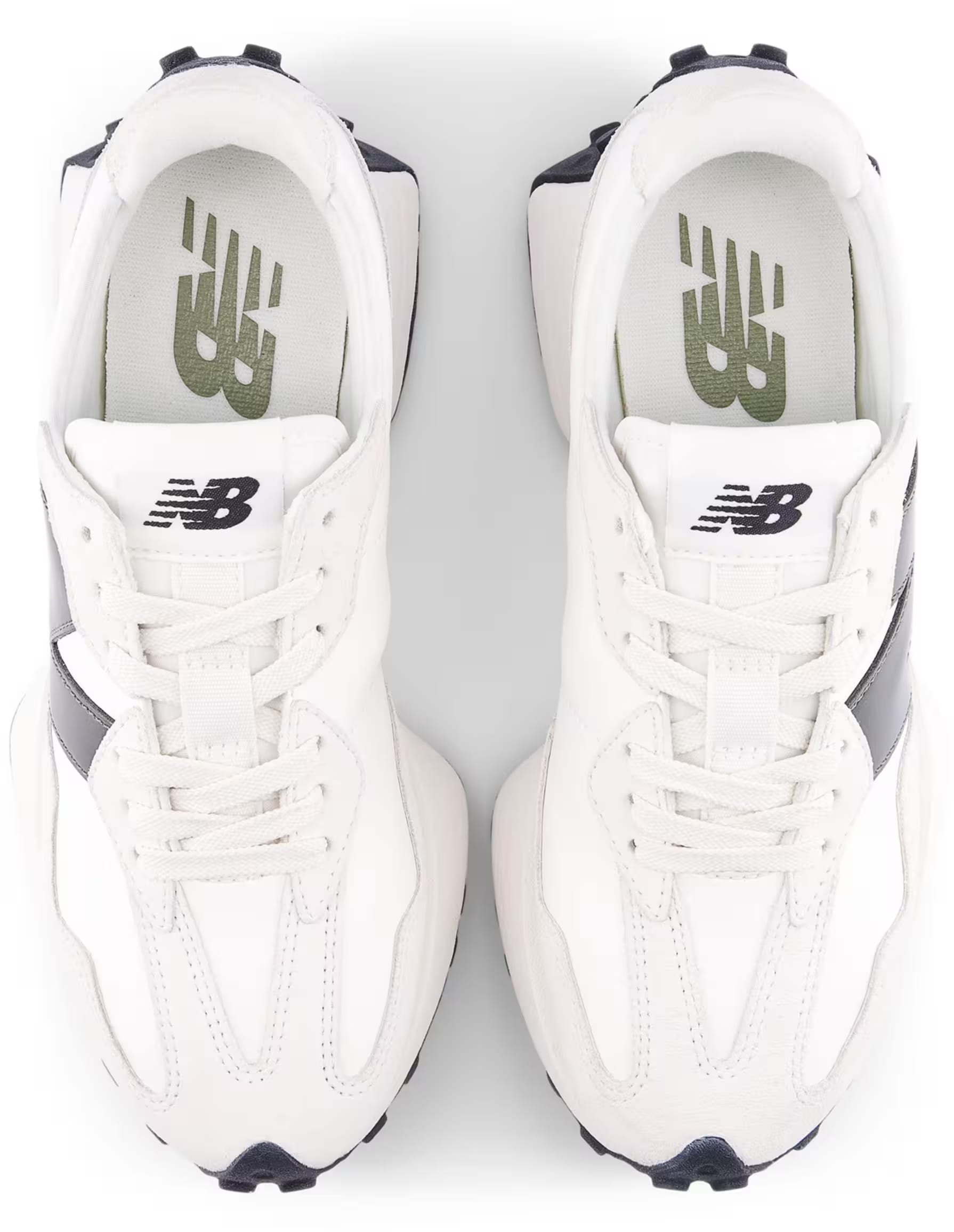 New Balance 327 White Dark Green (Women's)