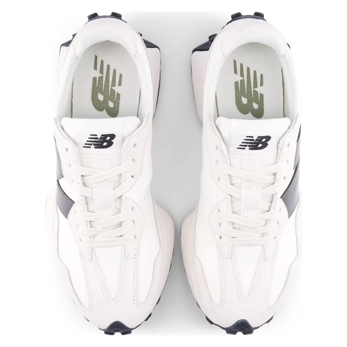 New Balance 327 White Dark Green (Women's)