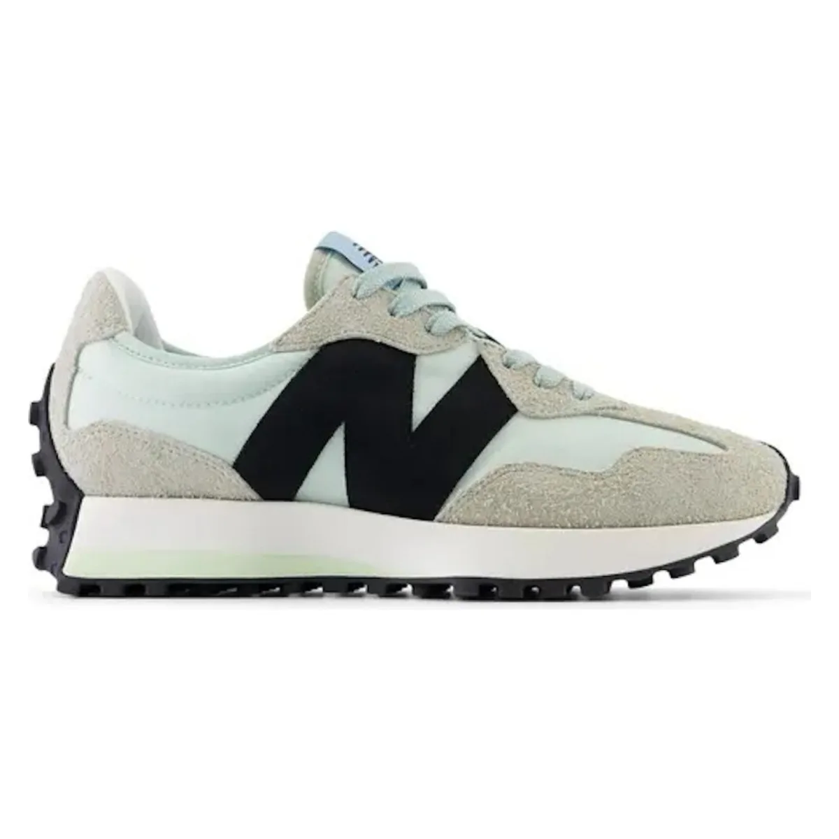 New Balance 327 White Black Grey Light Blue (Women's)