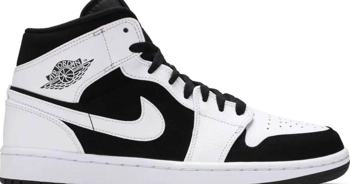 jordan 1 mid rise black and white