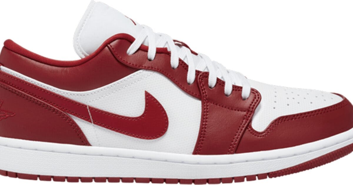 red and white low jordan 1