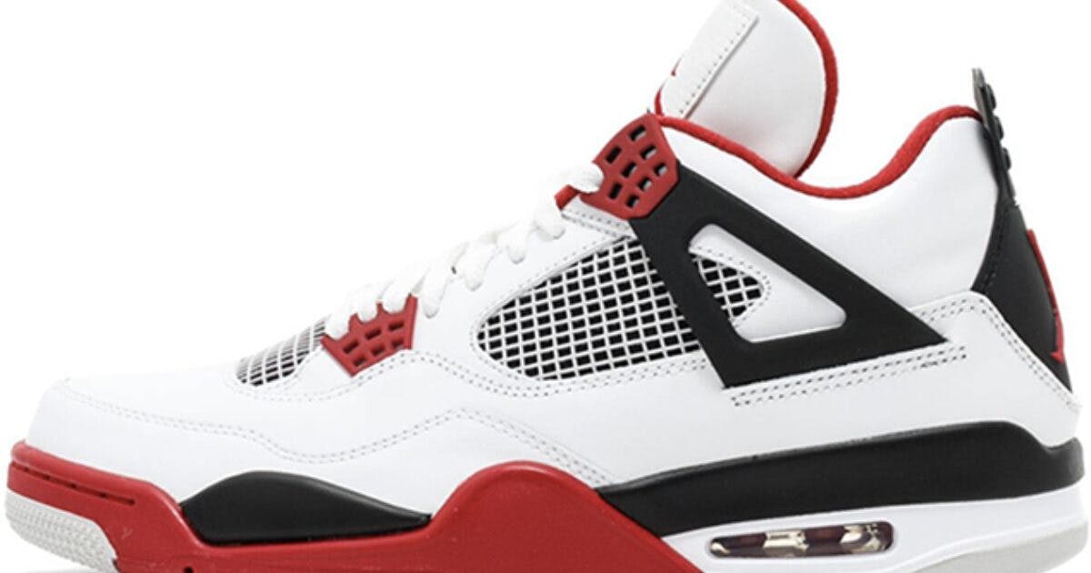 white fire red black retro 4