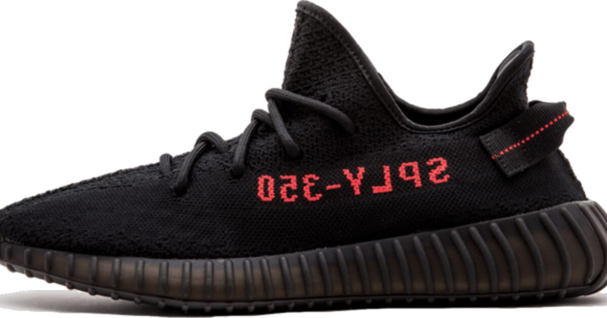 yeezy black red