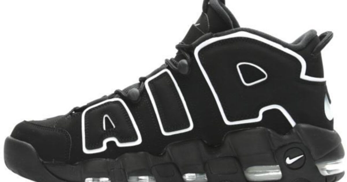 nike more uptempo white black
