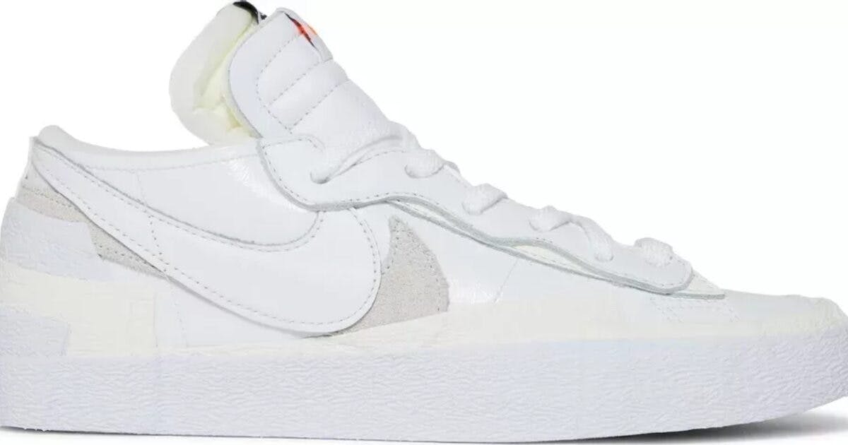 sacai nike blazer white