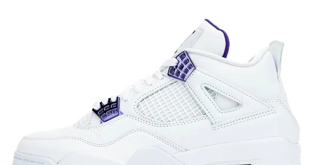 purple black jordan 4