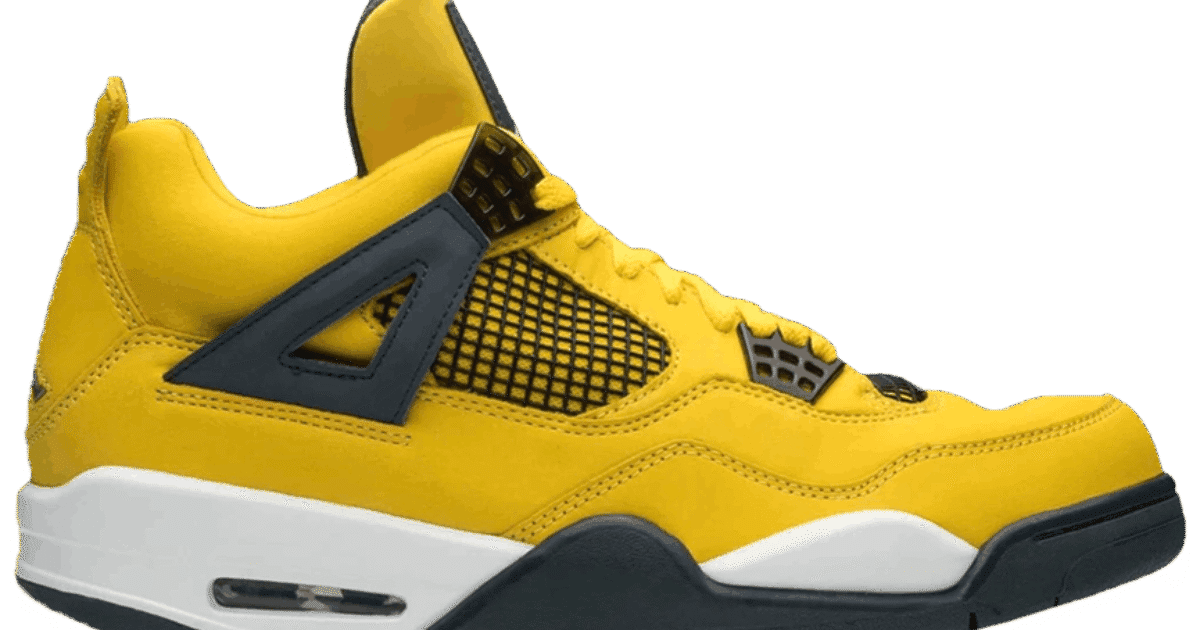 retro 4 yellow black