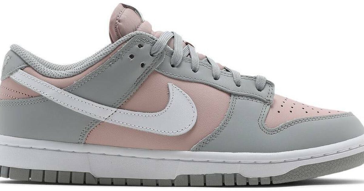 grey and pink nike dunks