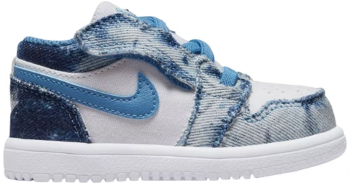 blue and white air jordan 1 low