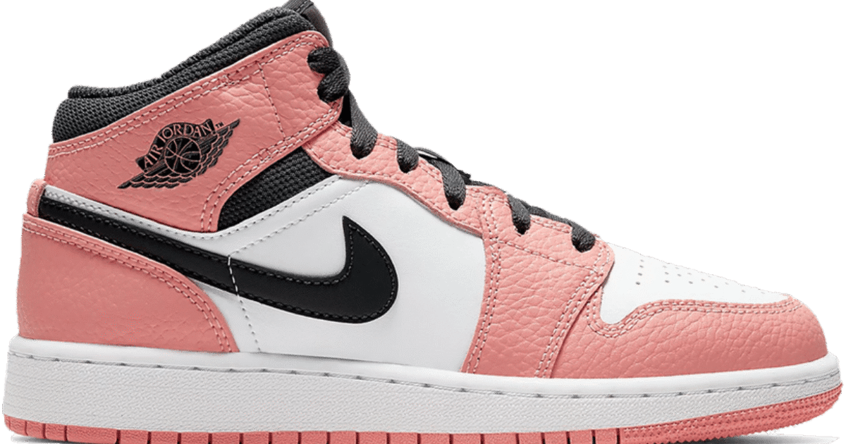 pink mid air jordan 1