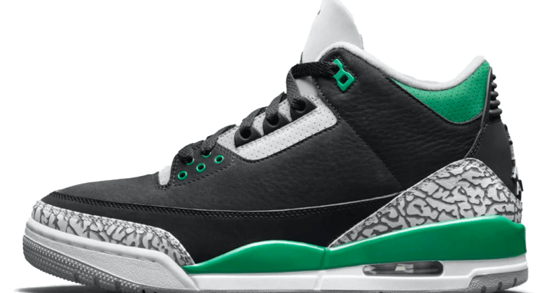 jordan retro 3 black green