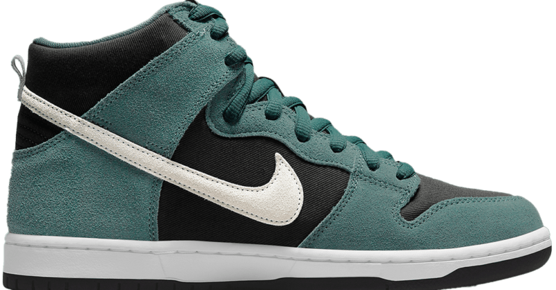 nike dunk high green white black
